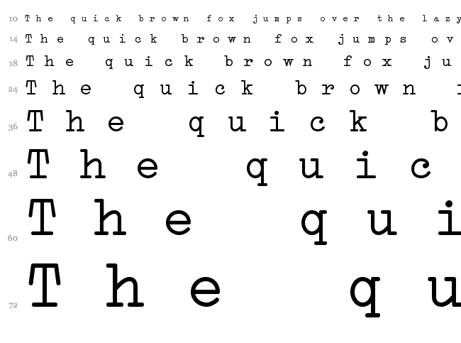 Erika Type font waterfall